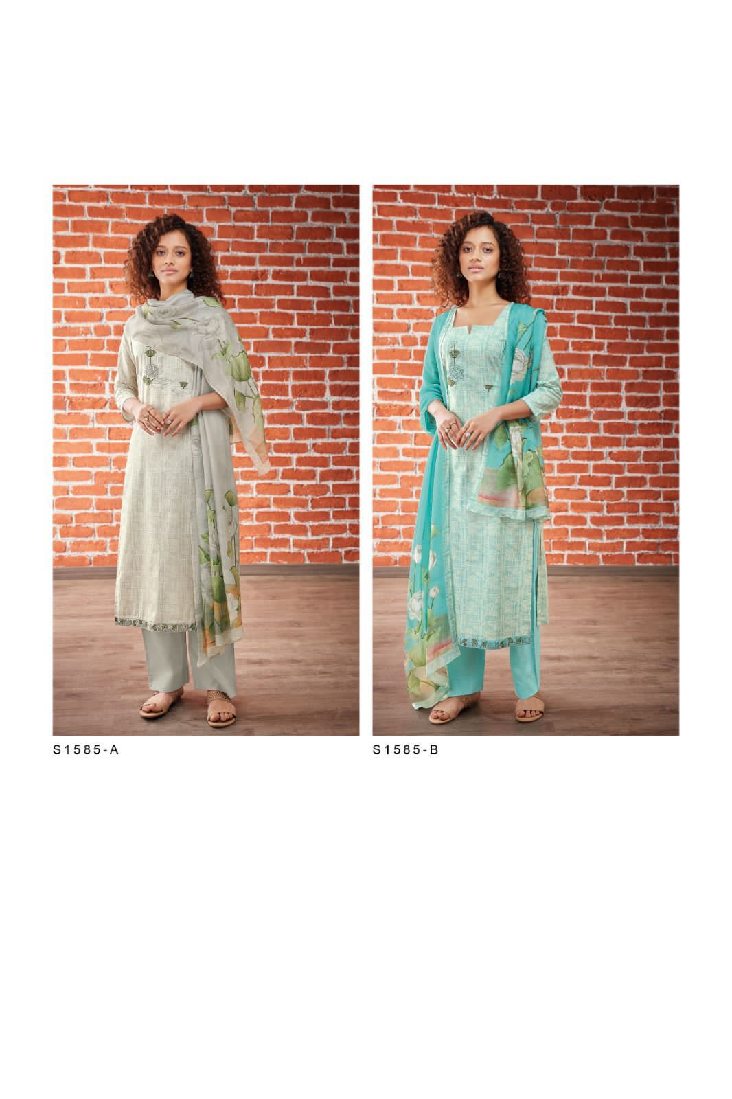 Ganga Pavani S1585 Wholesale Cotton Printed Salwar Kameez